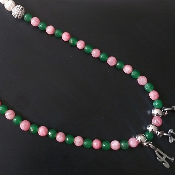 Beautiful Custom Made One of a Kind AKA Necklace or Double Bracelet Pear… - Picture 1 of 3